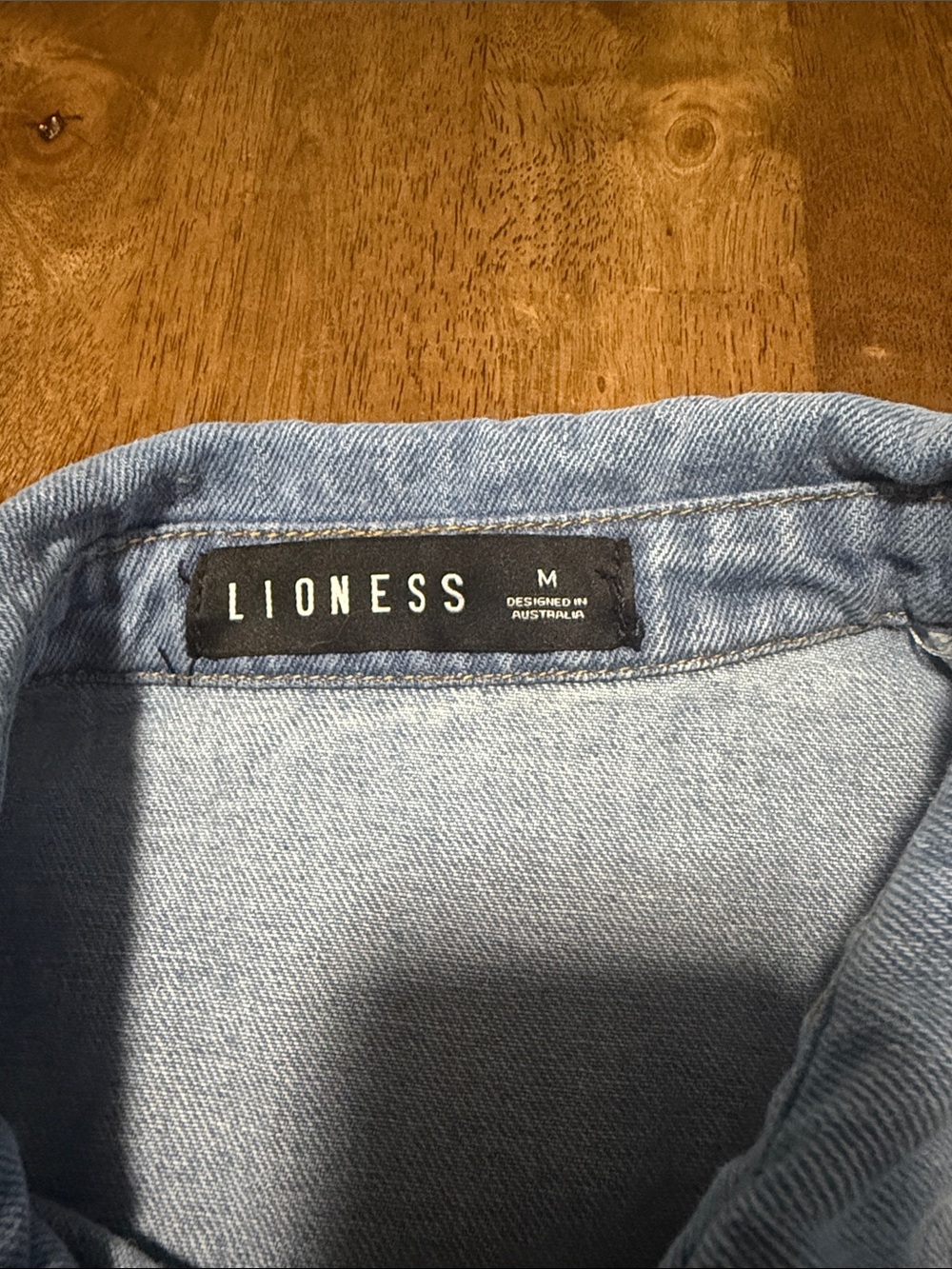 Lioness Light Blue Denim Button-Front Shirt - Picture 2 of 3